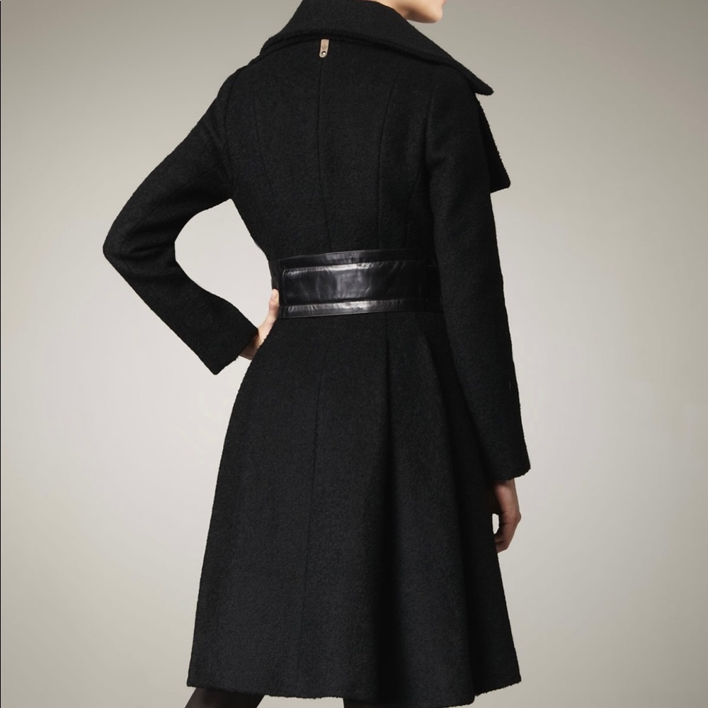 Mackage Doreen Black Leather Luxe Belted View 2